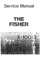 Fisher X-100-3 - Service Manual